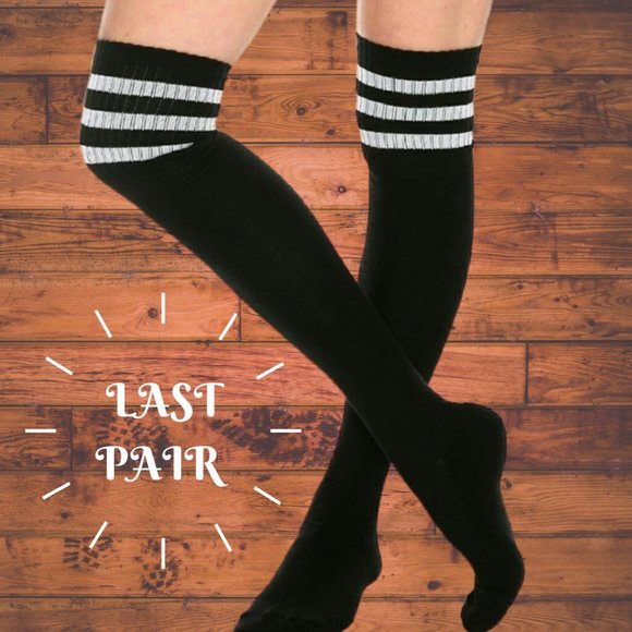 Dollhouse Accessories - Dollhouse Black Over The Knee Socks - Size 9-11